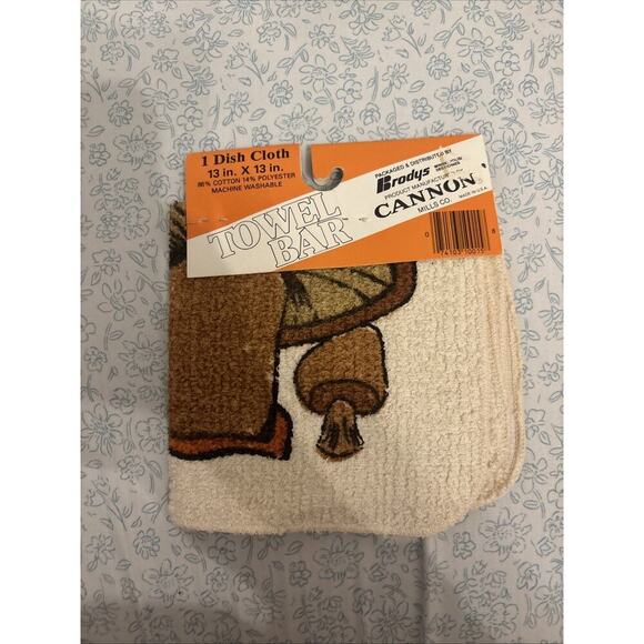 Vintage New Retro Cannon Merry Mushroom Kitchen Towel Dish Cloth NEW - Picture 4 of 4